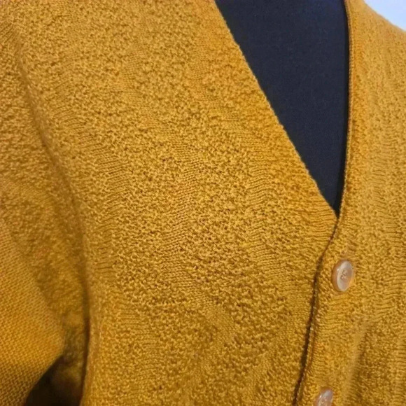 Rare Vintage 1950s-1960s Textured Wool Cardigan by Arena - Size Large - Picture 6 of 11